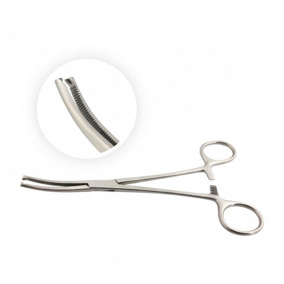 Kocher forceps curved with teeth 2:1 18 cm