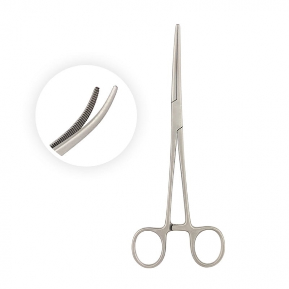Medical forceps, vascular Pean curved 