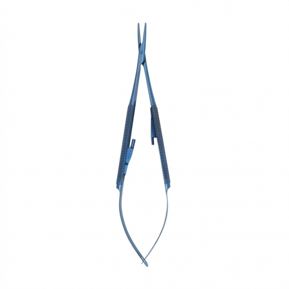 Castroviejo microsurgical titanium needle holder, straight, 14 cm