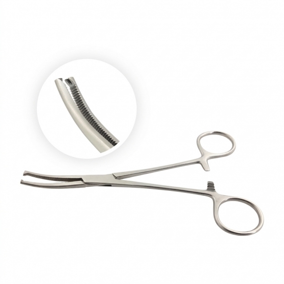 Kocher forceps curved with teeth 2:1 16 cm