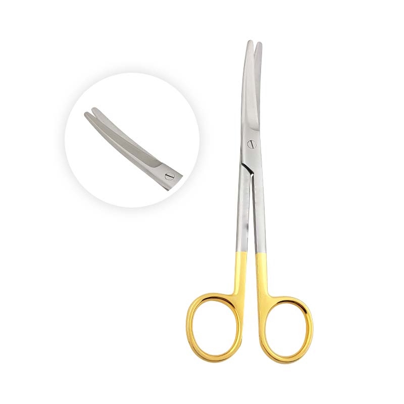 Mayo TC Gold Surgical Scissors Curved 