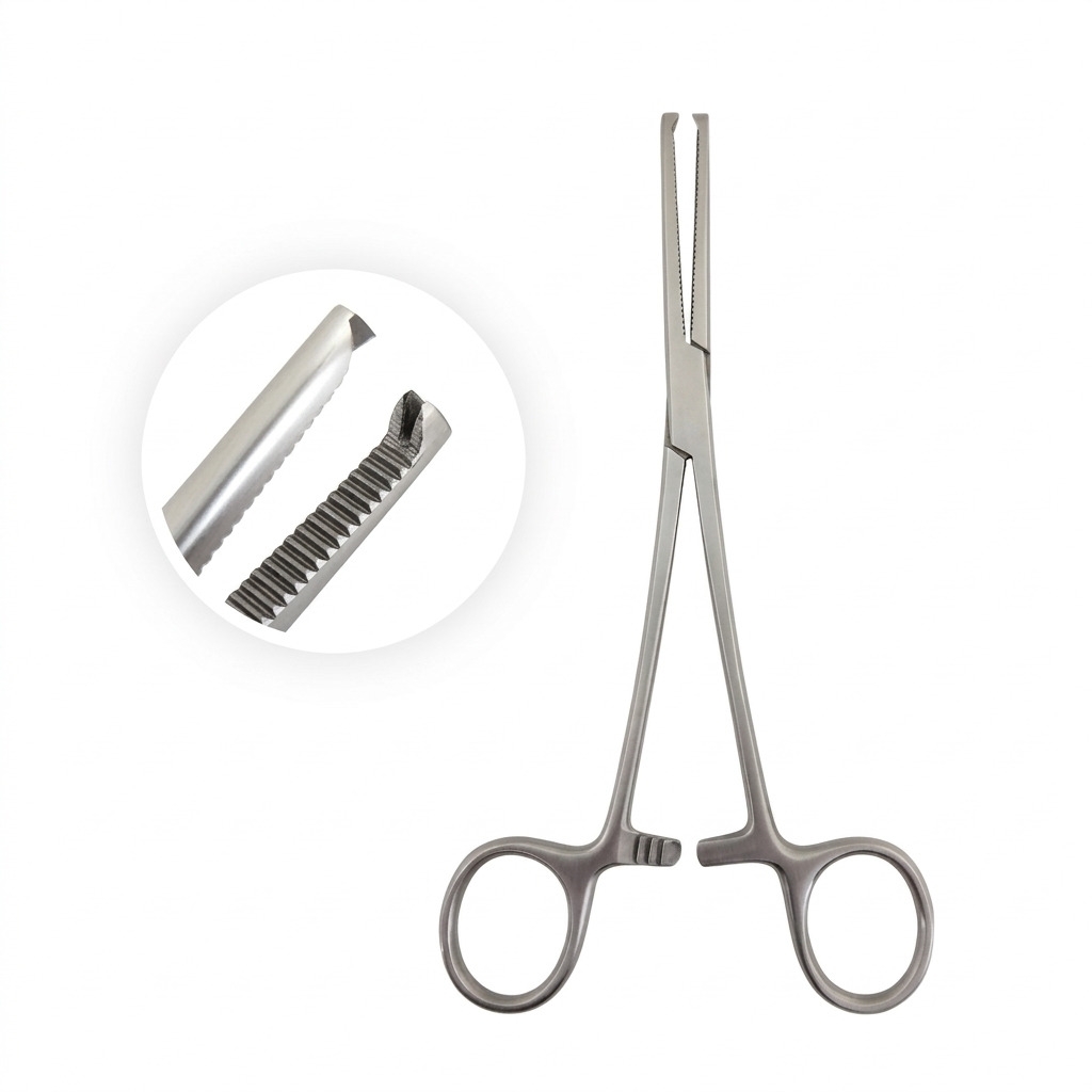 Kocher forceps straight with teeth 2:1 18 cm