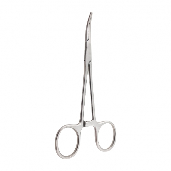 Mosquito medical vascular forceps curved