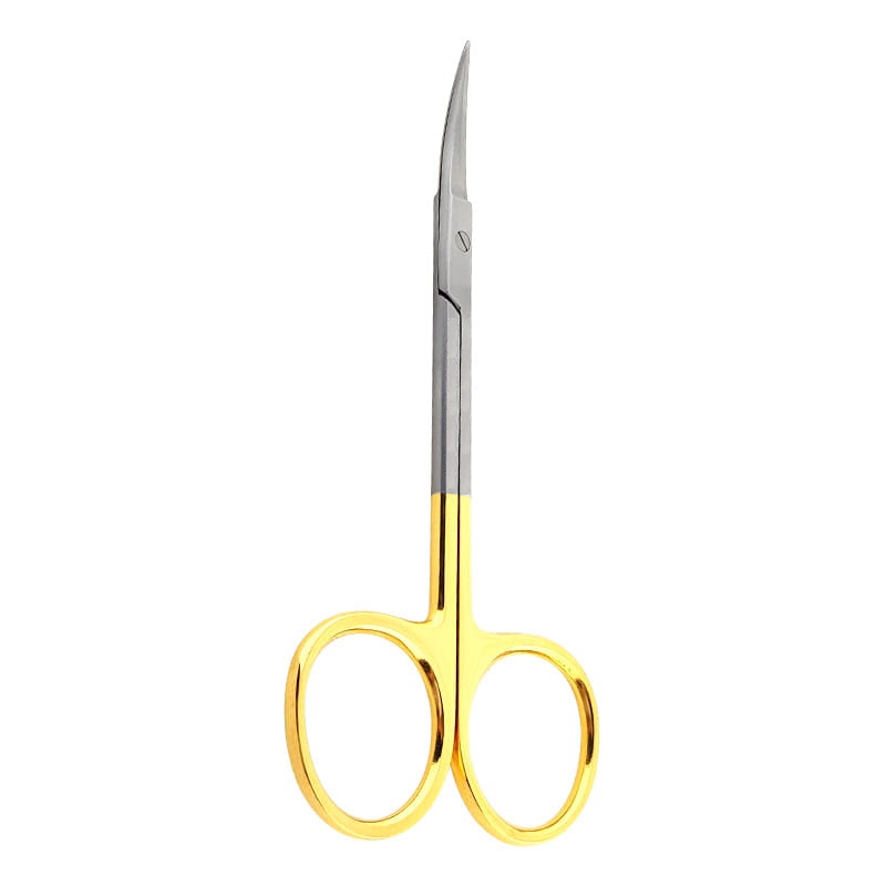 Iris Scissors Curved TC Gold